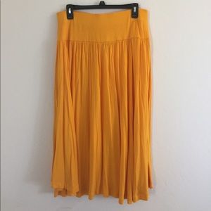 LOFT yellow maxi skirt